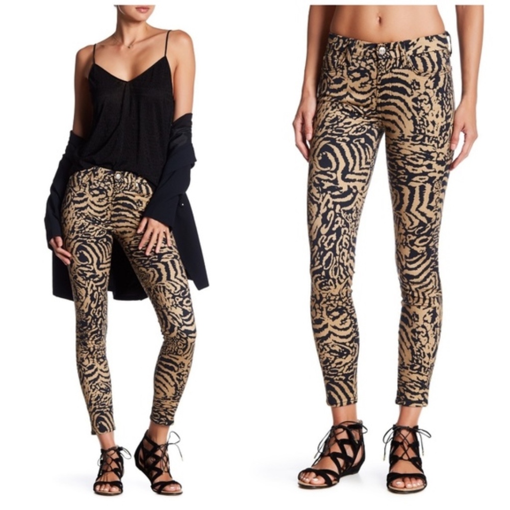 7 For All Mankind The Ankle Skinny Leopard Skinny
